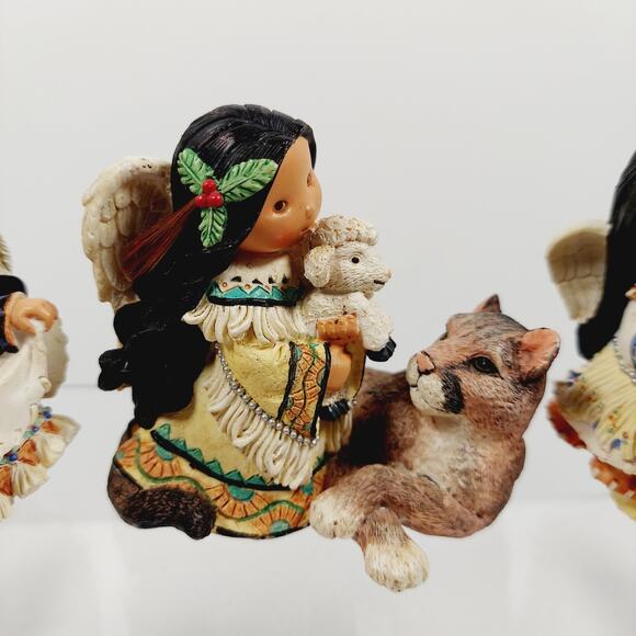Vtg Friends Of The Feather Figurines Enesco Lot Peace Earth Dream Catcher 1998 - Picture 4 of 16